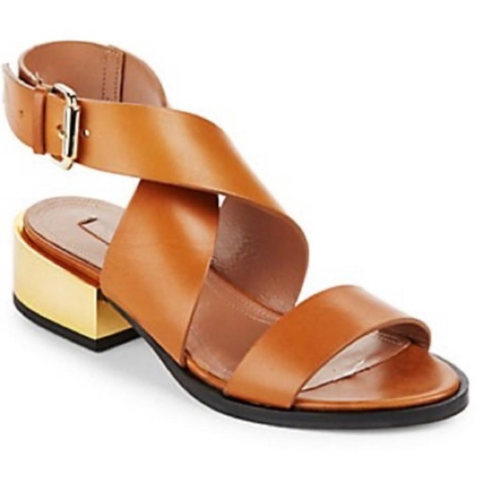 BCBG MAXAZRIA cognac BRIELLA  ankle strap sandals